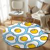 Number 119 Bold Red Round Floor Rug, Sport Jersey Style