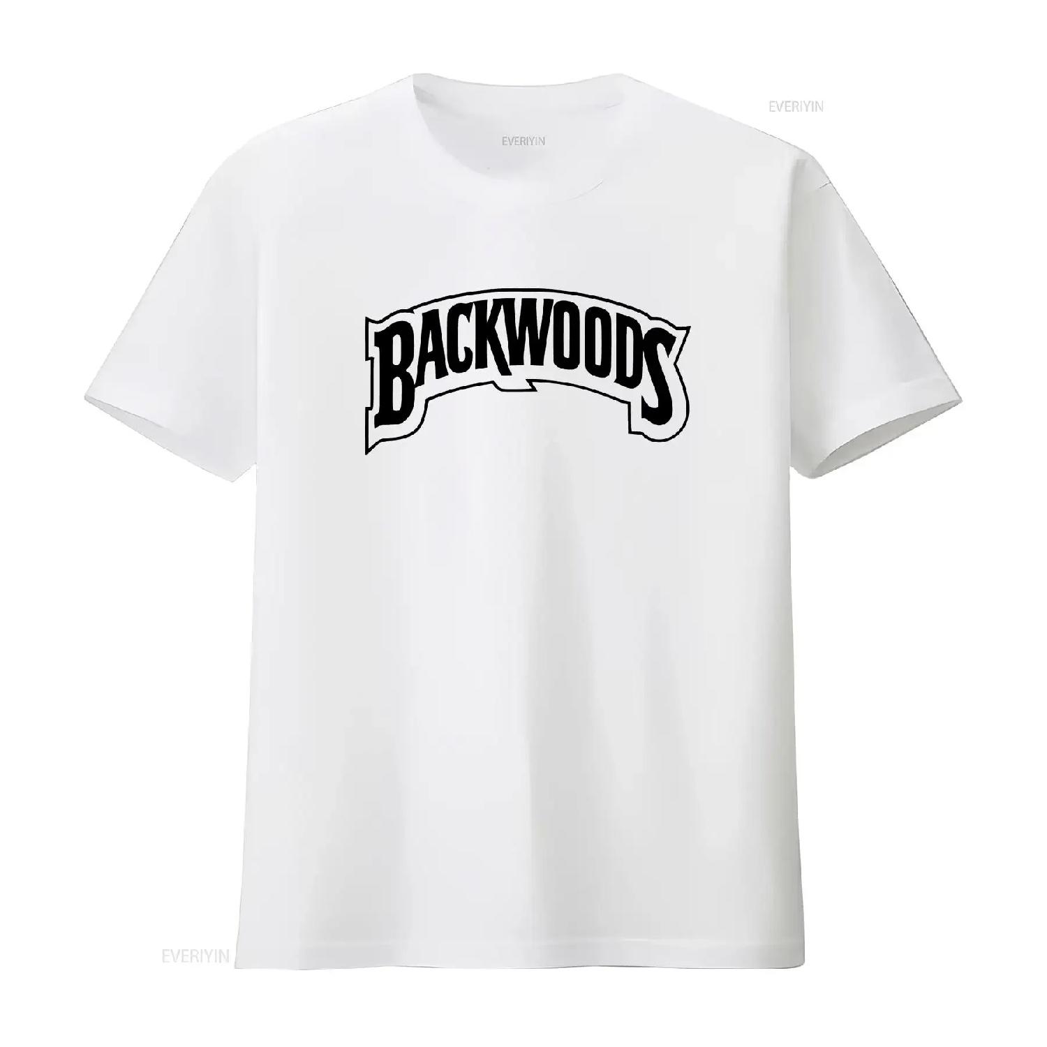 

BACKWOODS T Shirt vintage Washed Breathable graphic Casual designer clothes Stretched homme Unisex Top For Everyday Wear Soft XXXXXL білий