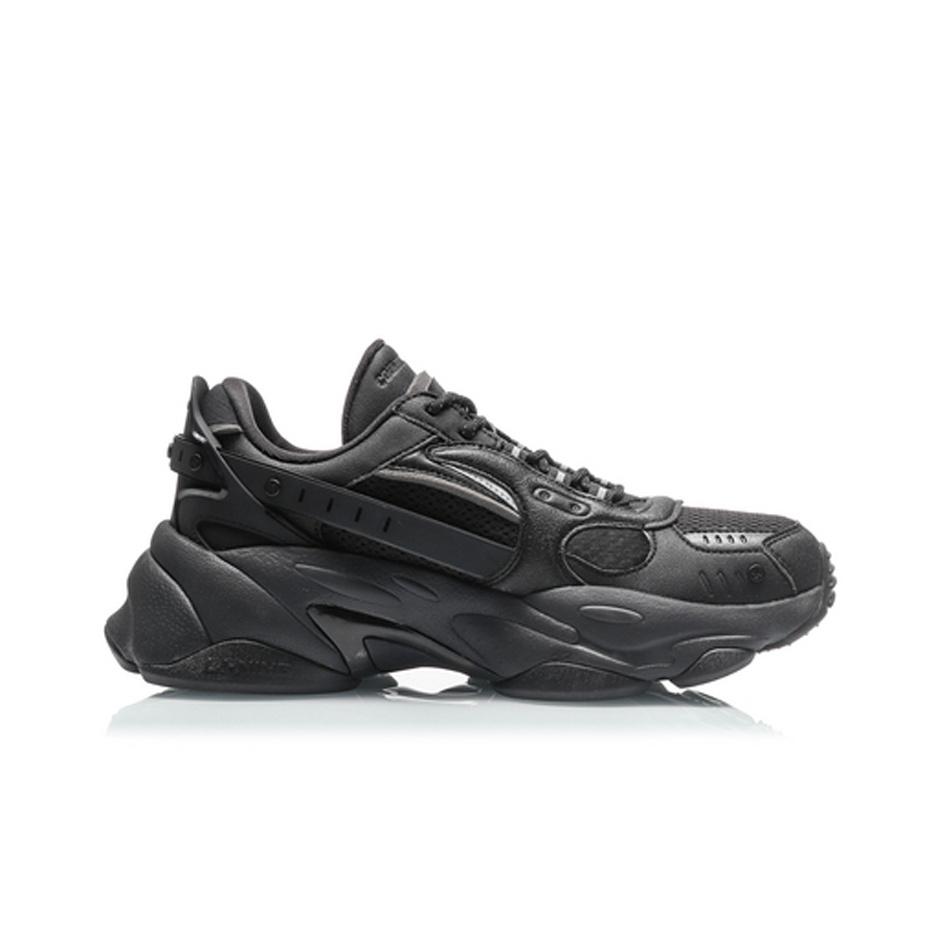 Li Ning CF Alien Secret Silk Road Trendy Casual Non-Slip Wear-Resistant Breathable Low-Top Dad Shoes Men sneaker Black AGLQ181-4