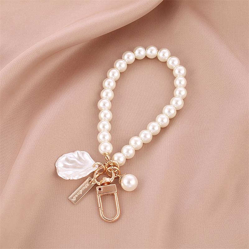 Trendy Jewelry Women s Pearl Chain Key Chain Backpack Key Pendant Keychains Keyrings Accessories Key Ring Charm Gifts New Year