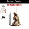 2D Car Christmas Acrylic Pendant Auto Rearview Mirror Interior Decoration Hanging Ornament Toy Auto Interior Accessories