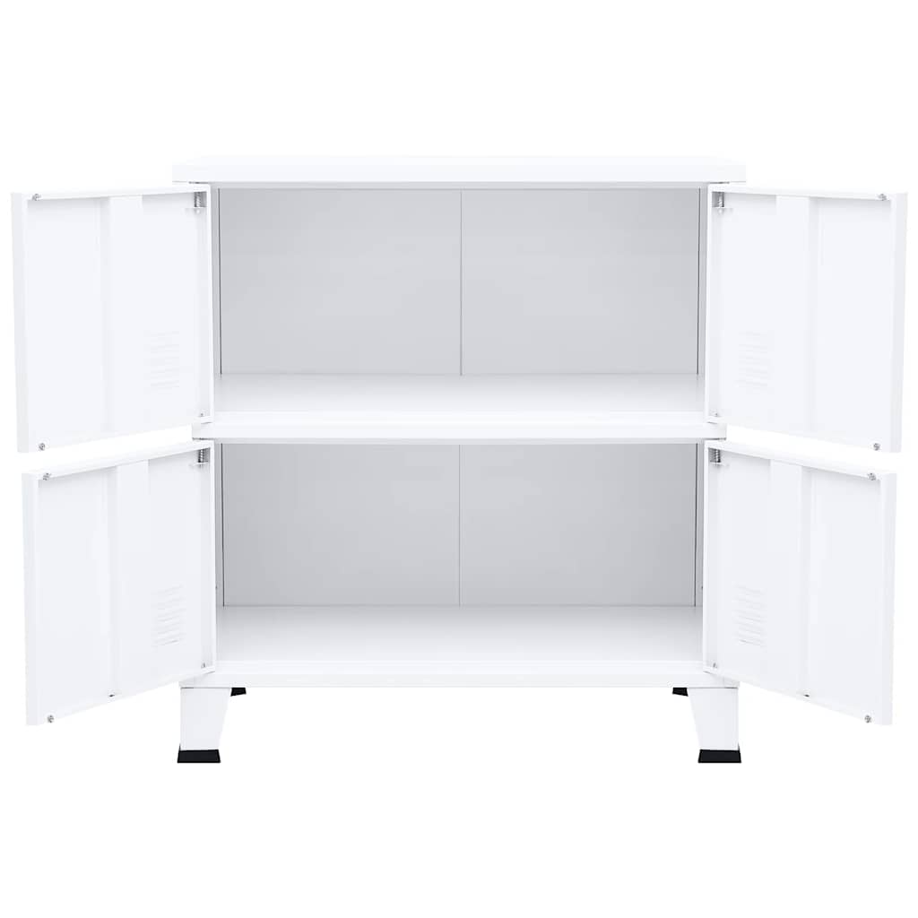 Vidaxl Industrialna Szafka, Biała, 75X40X80 Cm, Stalowa