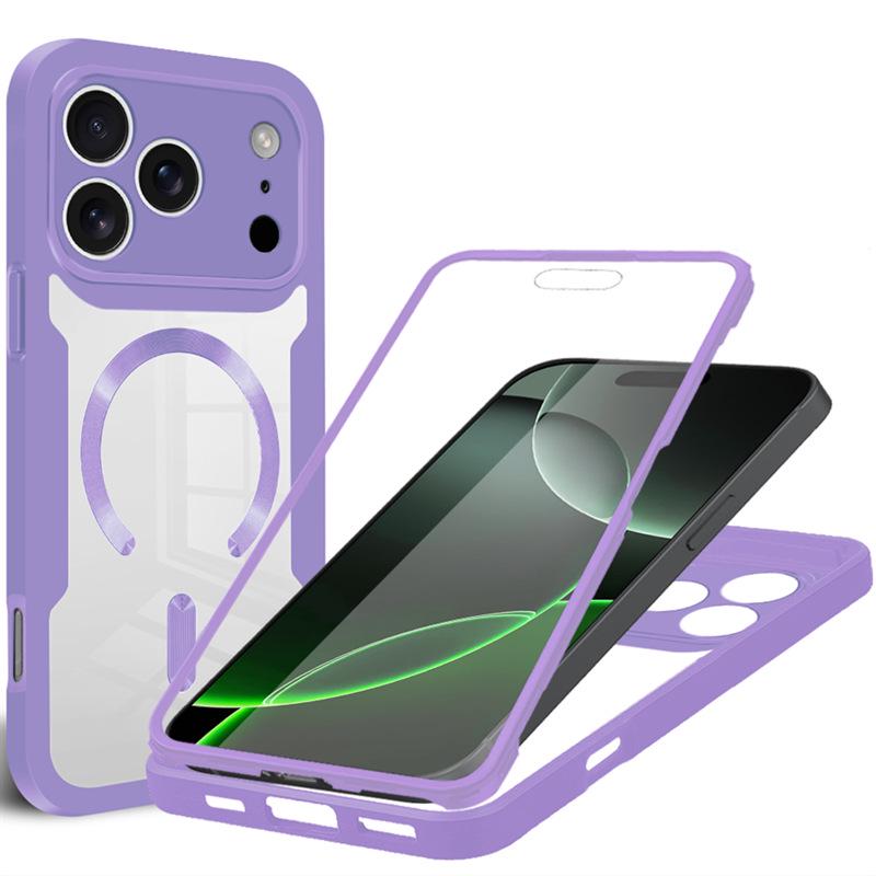 

Magnetic Full-Cover iPhone 17 Pro Max Case: Compatible with Apple iPhone 17, 16, 15, and 14. Transparent Cross-Border Design. iPhone 14 Plus