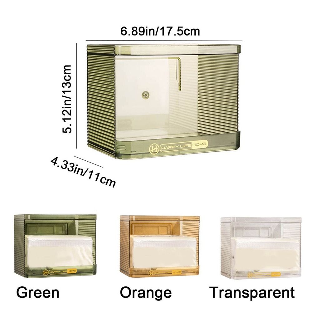 Plastic Paper Towel Box Transparent Napkin Holder Creative Tissue Paper Storage Boxes Bedroom