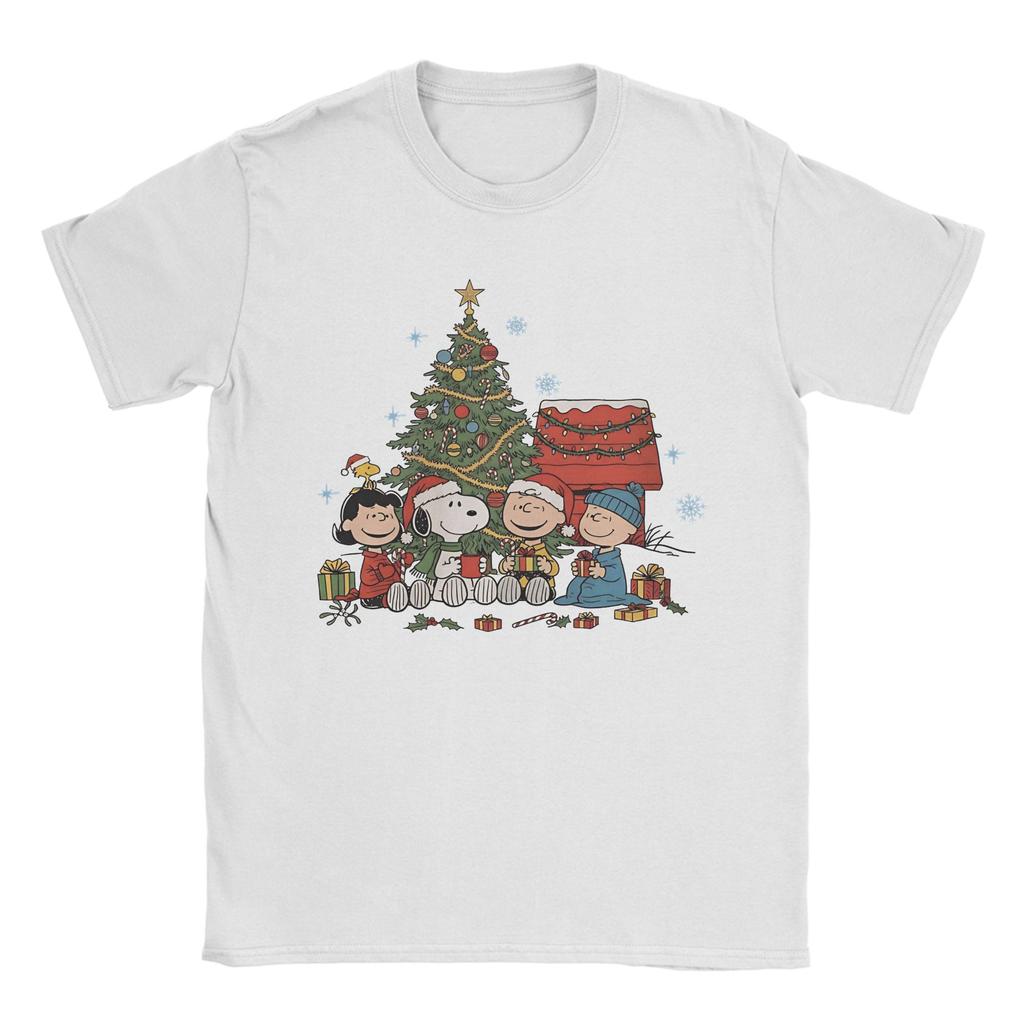 Snoopys Christmas 2025 Snow Winter Tshirt Unisex Women T Shirts Tee Snoopys Marry Christmas Graphic Tshirt Clothing Cotton