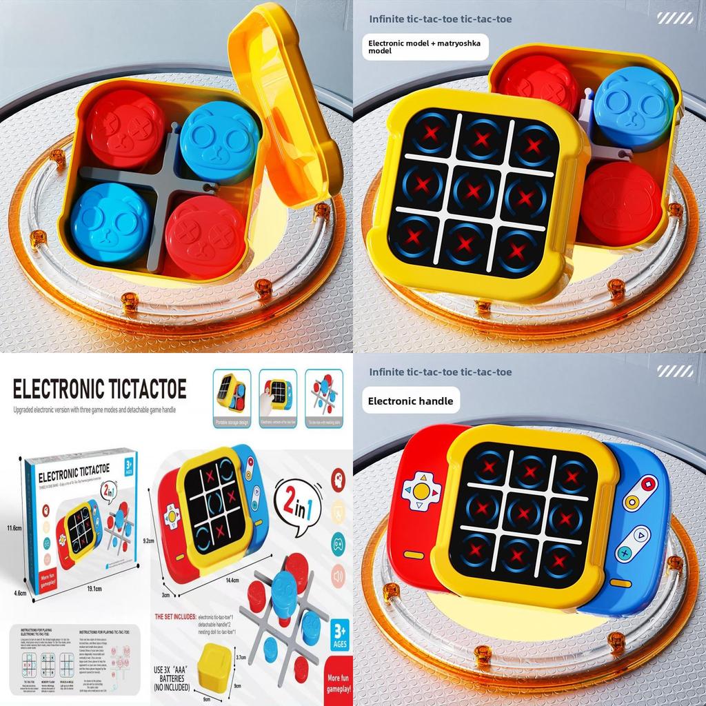 Super Tic Tac Toe Handheld Electronic Game For Family Entertainment And Brain Development