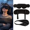 Adjustable Head Support 3-in-1 Travel Sleep Mask Set, Blackout Eye Cover with Neck Pillow & Road Trip Comfort Gear Arm Support, Portable Rest Kit for