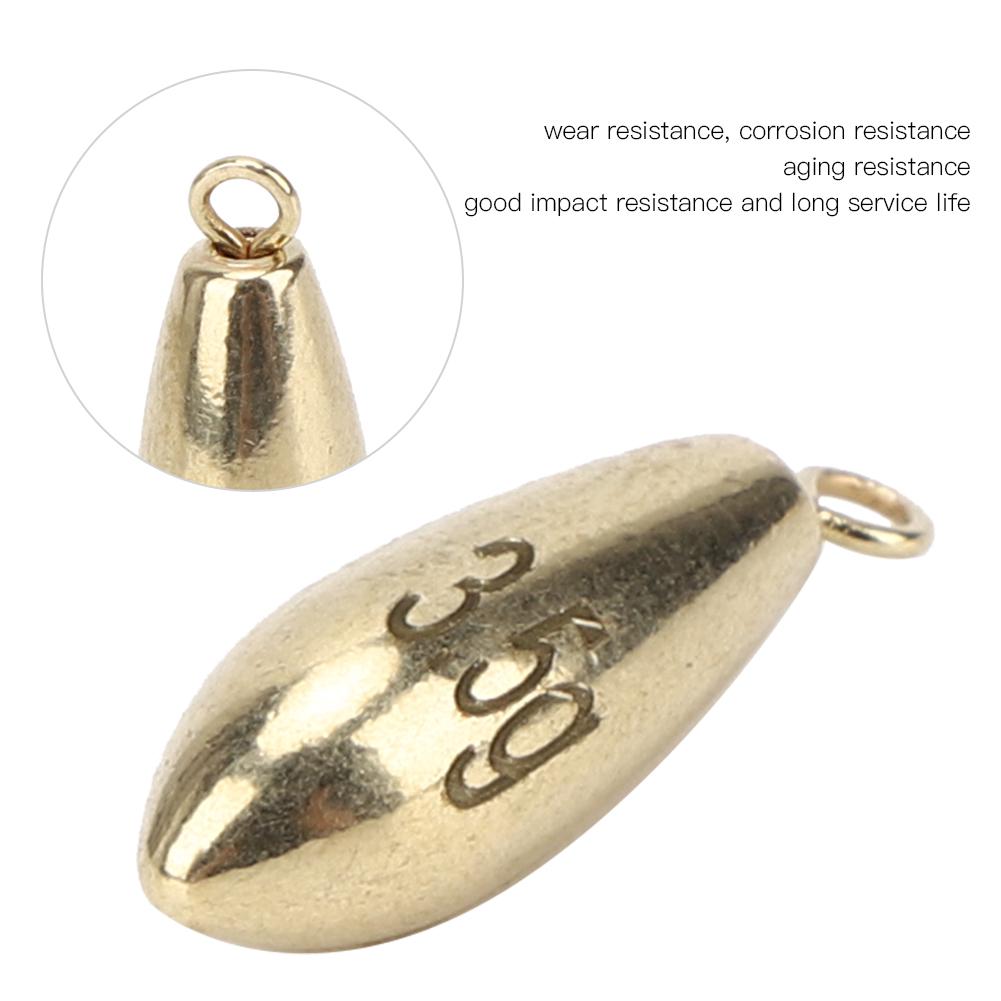 10Pcs Portable Reusable Rotation Fishing Weights Sinkers Tackle Accessory Golden