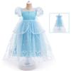 Elsa Summer Girl's Bubble Sleeve Princess Wedding Dress