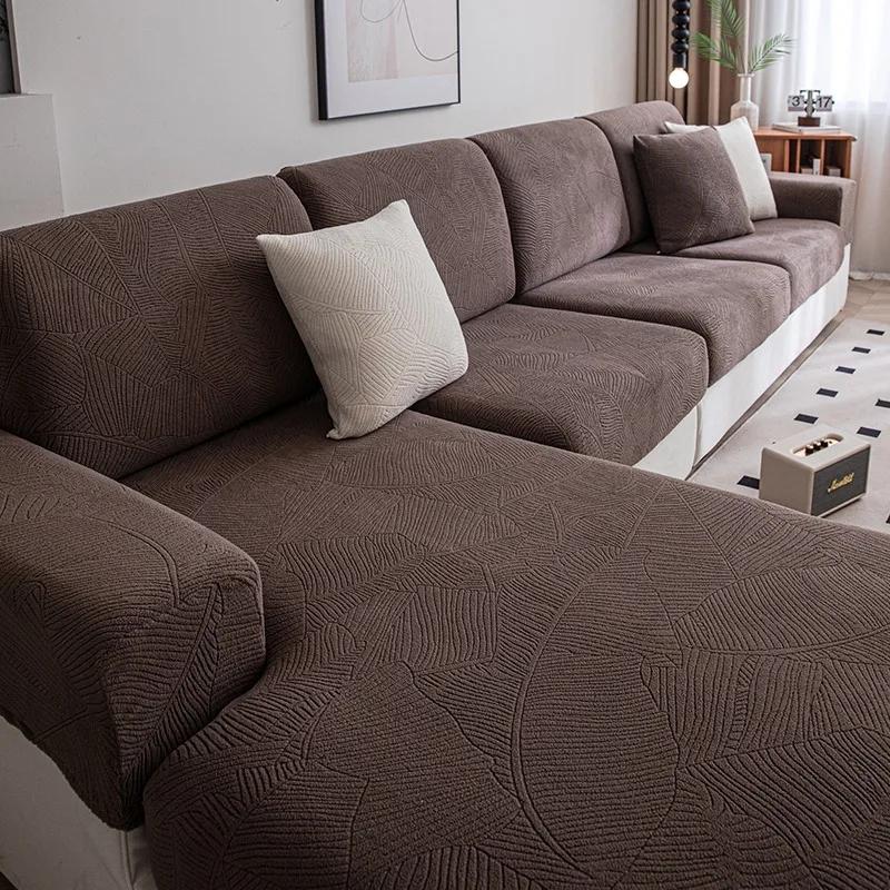1PC Waterproof High Elasticity Jacquard Sofa Cover Sofa Protector for Bedroom Office Living Room Home Decor 1/2/3/4Seat L-shaped