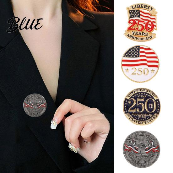 Multi-design Patriotic Pins 2026 Brooch Commemorating 250th US Anniversary Alloy
