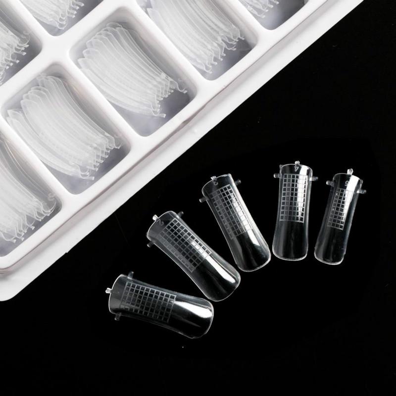 20/100 Pcs Quick Building Mold Tips Nail Forms Finger Extension Nail Art UV Builder Extension Nail Extension Tips