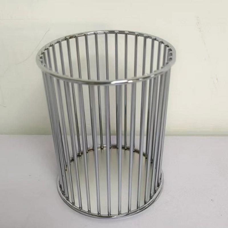 Metal Desk Organizer Pen Holder Storage Basket Office School Makeup Brushes Nordic Style Iron Wire Mesh Container