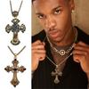 Cross Pendant Necklace Grunge Jewelry Accessories Gothic Male Female Necklaces