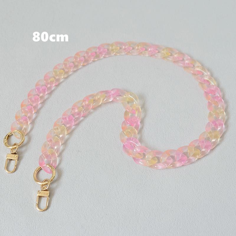 New Woman Bag Accessory Parts Neon Chain Candy Crossbody Resin Luxury Strap Women Hanging Chains Acrylic Shoulder Chain