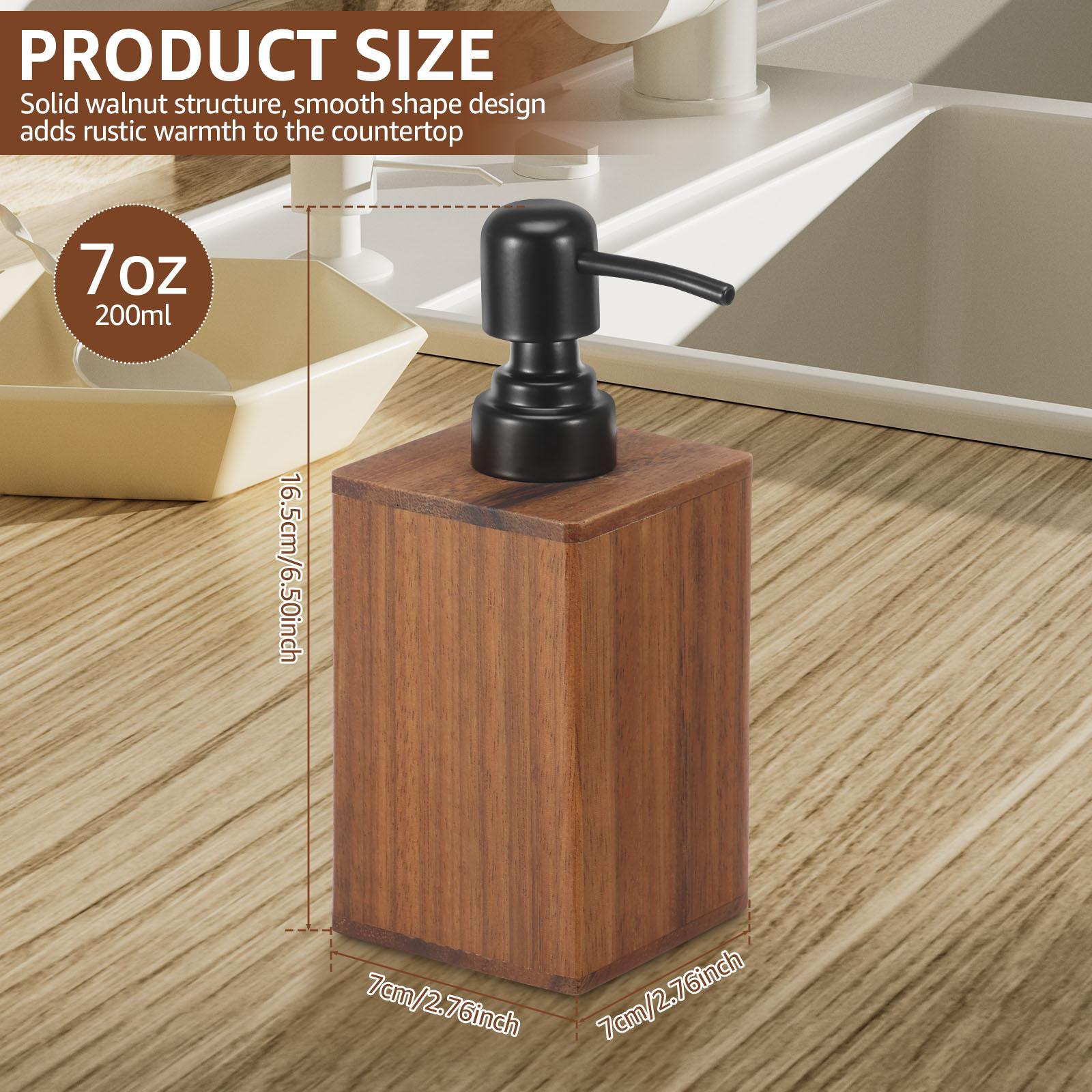 

Wooden Soap Dispenser 200/400 ML Shower Gel Storage JarPush Type Dispensing Bottles Stylish Enduring Portable Bottling Bottle