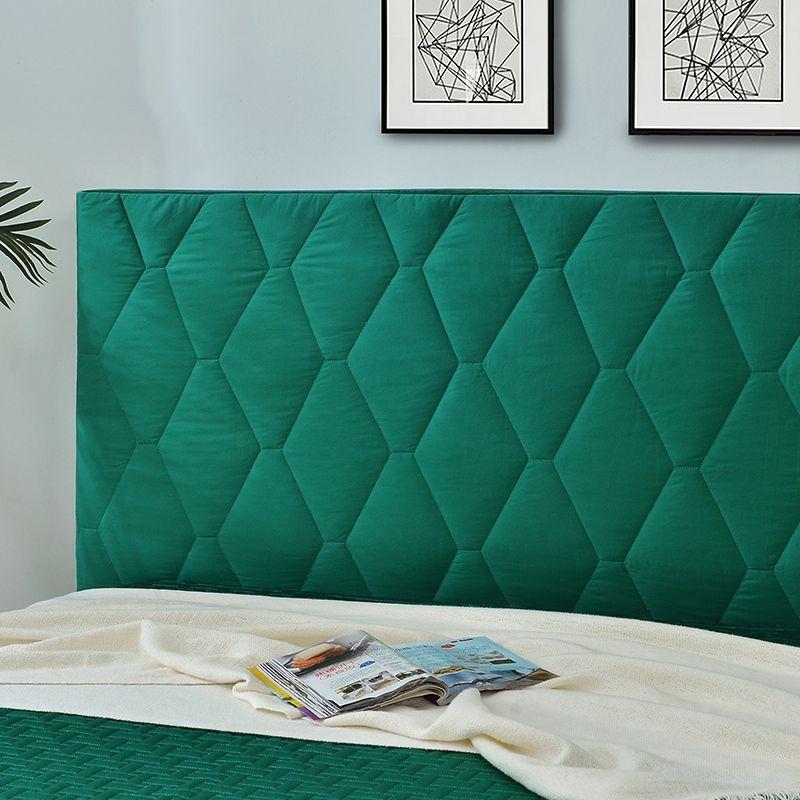

60 Cotton Long-Staple Cotton Bedside Cover Cotton All-Inclusive Stretch Leather Bed Protective Cover Fabric Solid Wood Bedside Cover Cloth 06 Olive Green 1.2 m