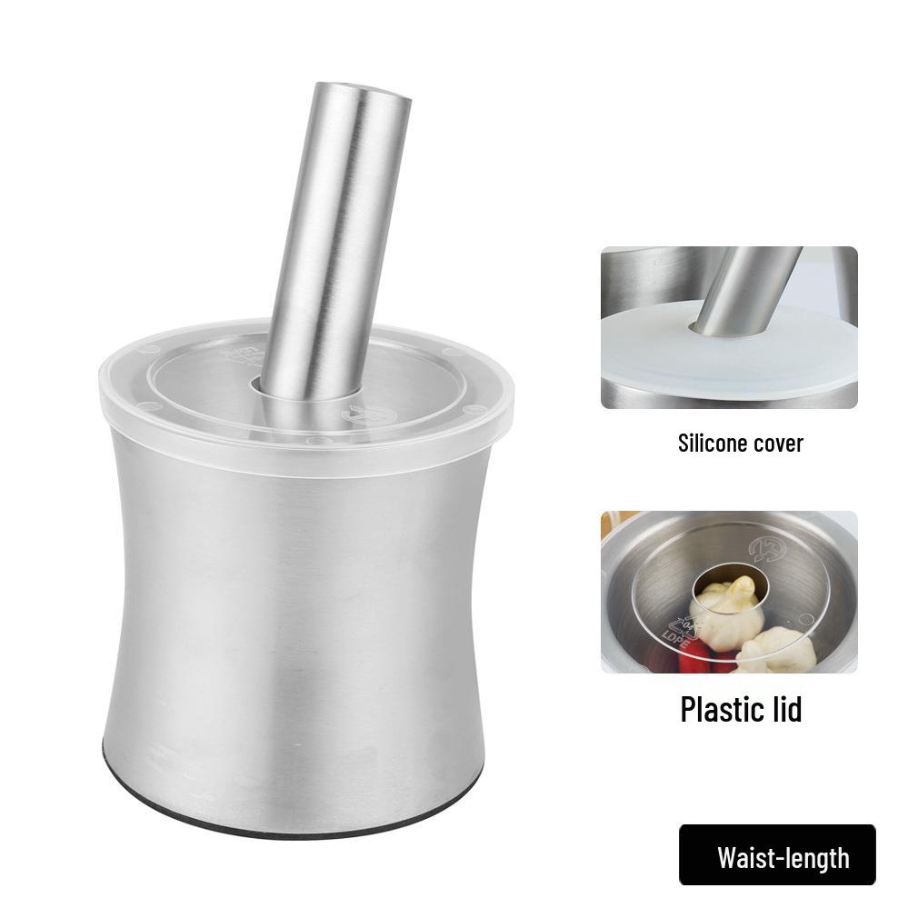 304 Stainless Steel Garlic Press & Grinder Mortar for Minced Garlic Paste