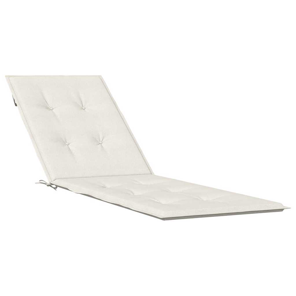 Lounge Chair Cushion Melange Cream (75+105) X 50 X 4 Cm Fabric