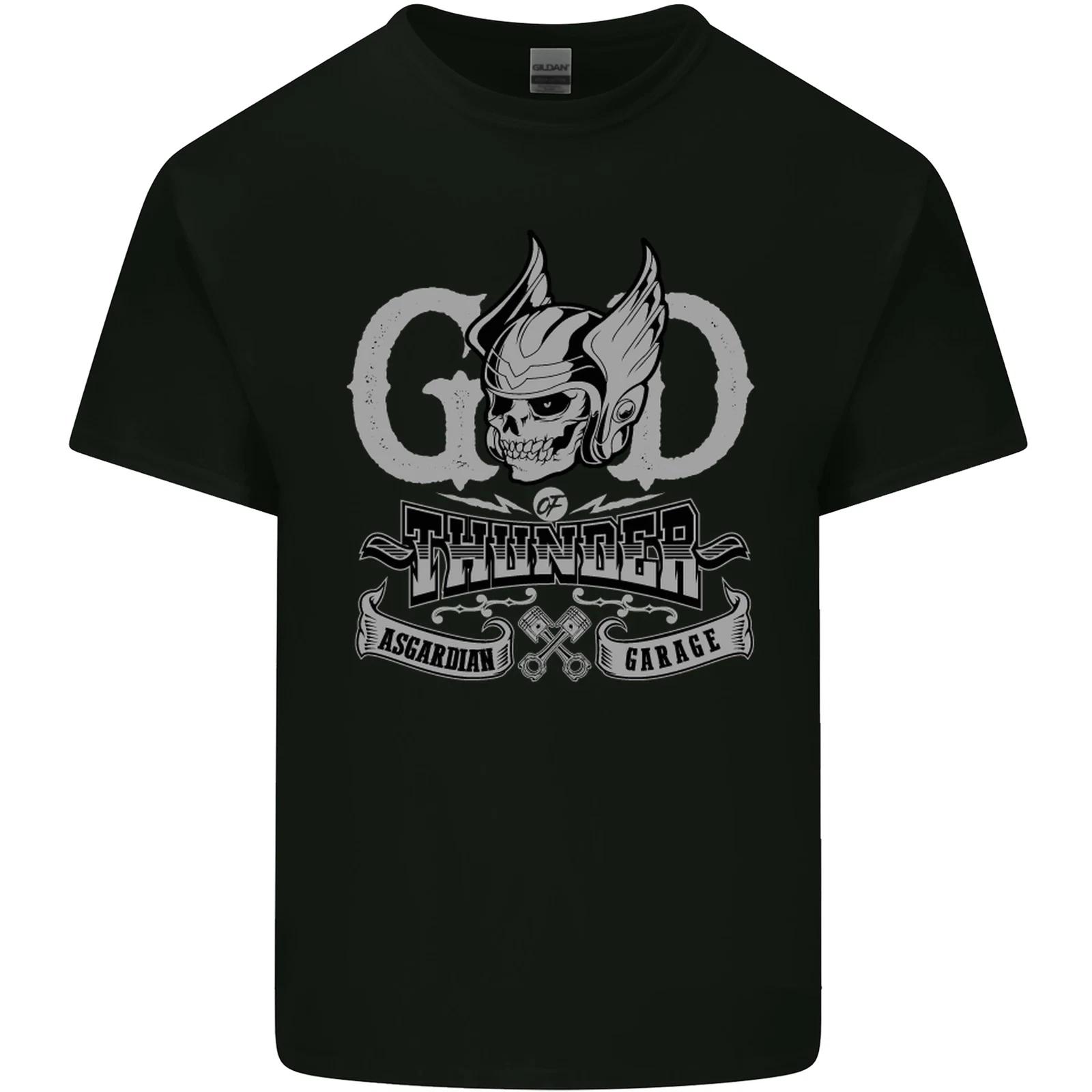 God of Thunder Gym Training Top Vikings Kids T-Shirt Childrens M