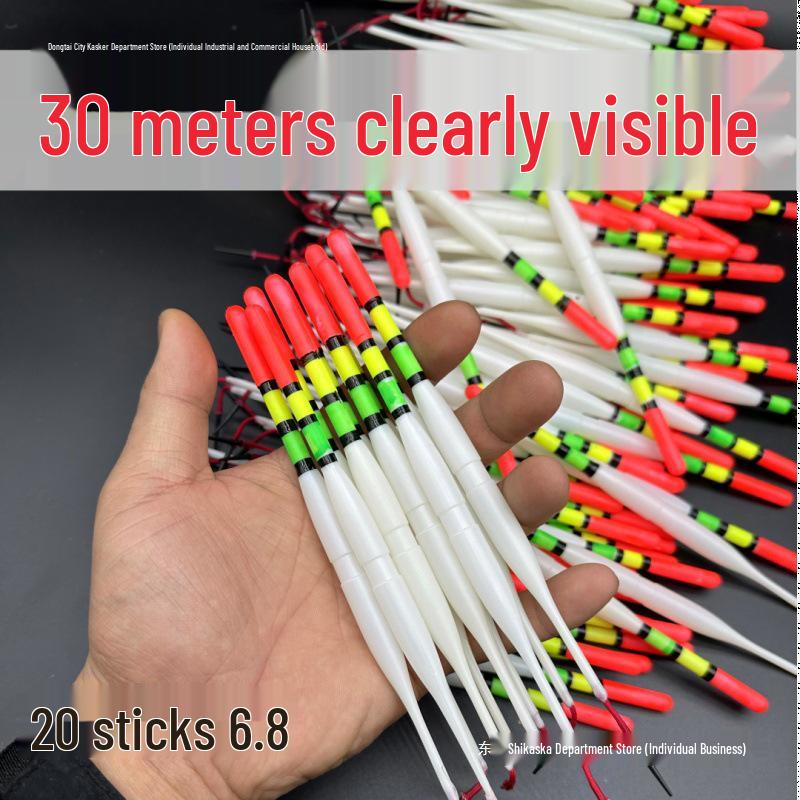 Traditional Eye-Catching Nylon Fishing Bobber for Beginners - Old-Fashioned, Hollow Plastic Float for Seniors