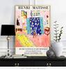 Henri Matisse Museum Exhibition Poster, Les Pivoines Oil Painting, Matisse Colours Abstract Wall Picture, Living Room Wall Decor No Frame