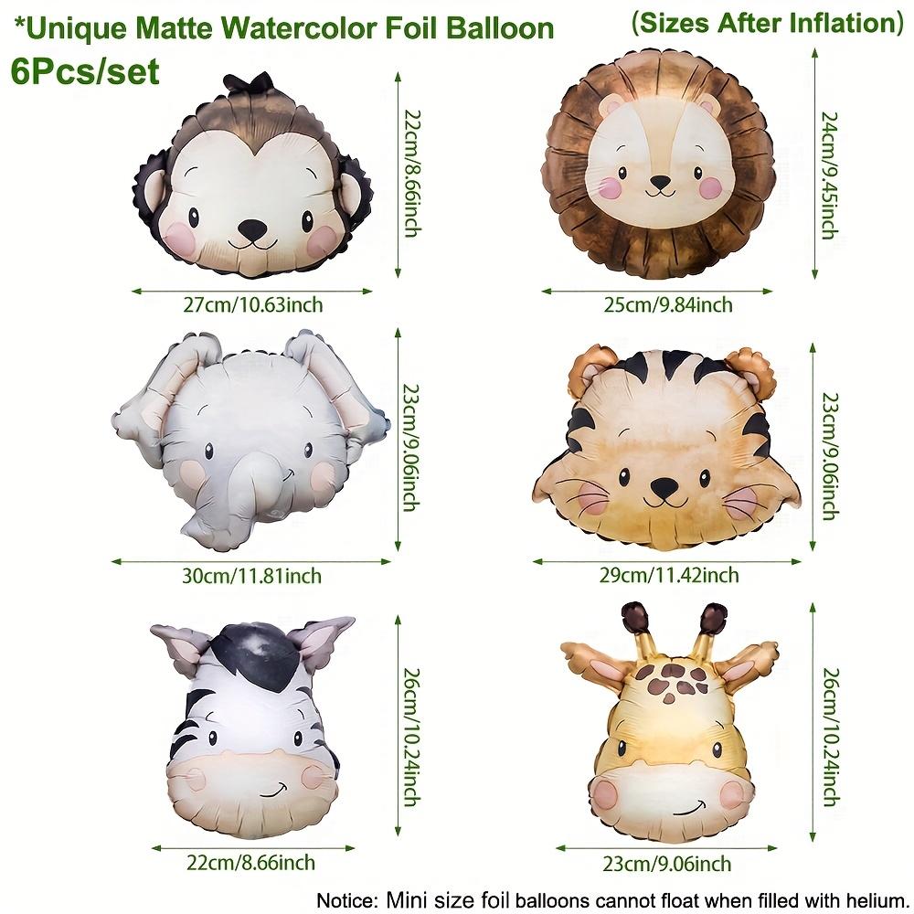 Cartoon Animal Head Balloons Monkey Lion Tiger Zebra Giraffe Balloon for Birthday Party Decoration Jungle Party Decoration Gift