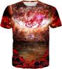 T-shirt Estiva da Uomo in Poliestere 3D Asciugatura Rapida Traspirante Manica Corta T-shirt Casual Colore Tie Dye T-shirt Estiva