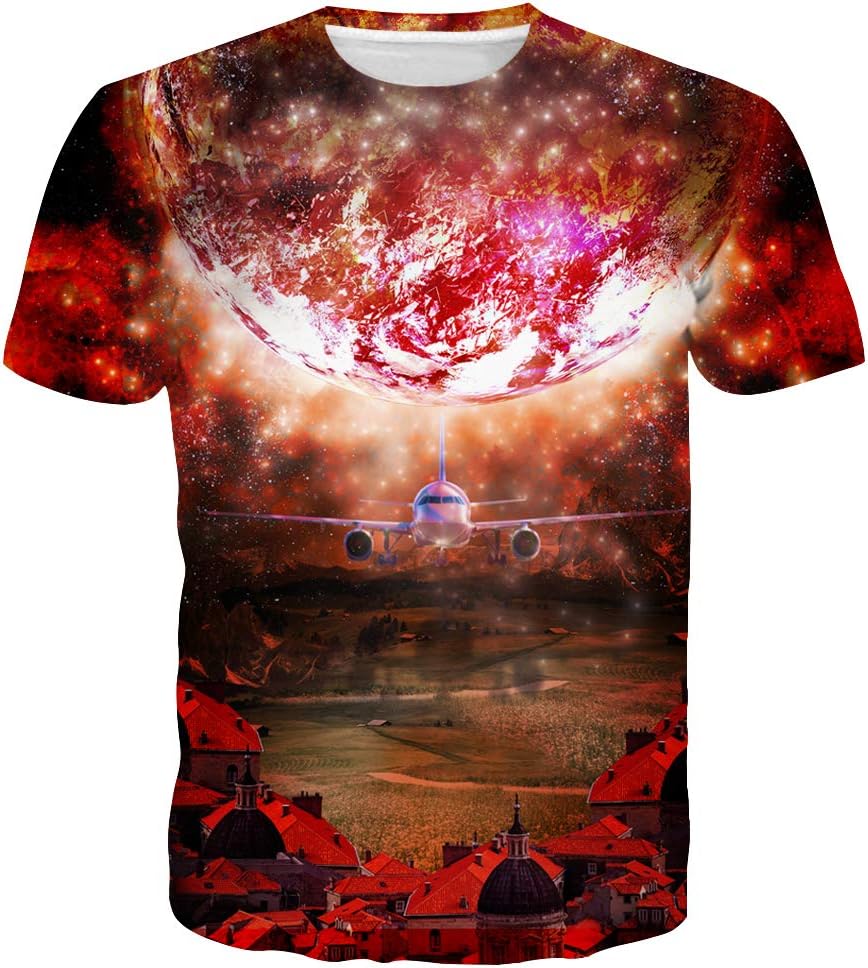 T-shirt Estiva da Uomo in Poliestere 3D Asciugatura Rapida Traspirante Manica Corta T-shirt Casual Colore Tie Dye T-shirt Estiva
