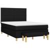 VidaXL Lit à sommier tapissier avec matelas Noir 140x190 cm Tissu - Modèle 3137311