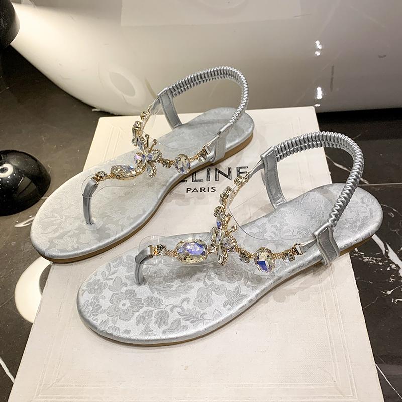 Mode 2025 Sommer Flache Sandalen für Damen Schnallenriemen Damen Sandalen Täglich Strandparty Schuhe für Damen Outdoor Leichte Damen Schuhe