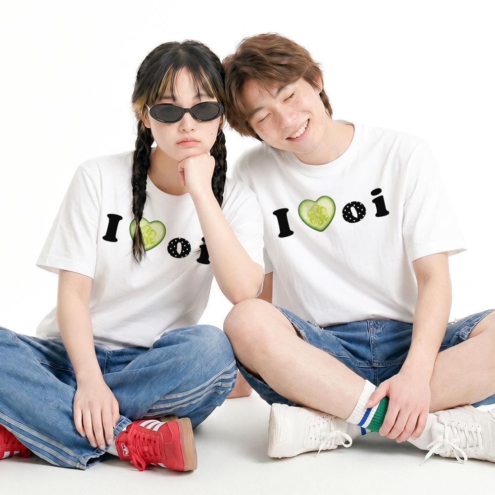 Wideusseom Love Format I Love Cucumber T-Shirt (Type B)