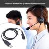 Plugs and Play USB Interfaces Cable for Quick Disconnect Headsets Connecting To PC Laptop Softphone 47.24inch/120cm