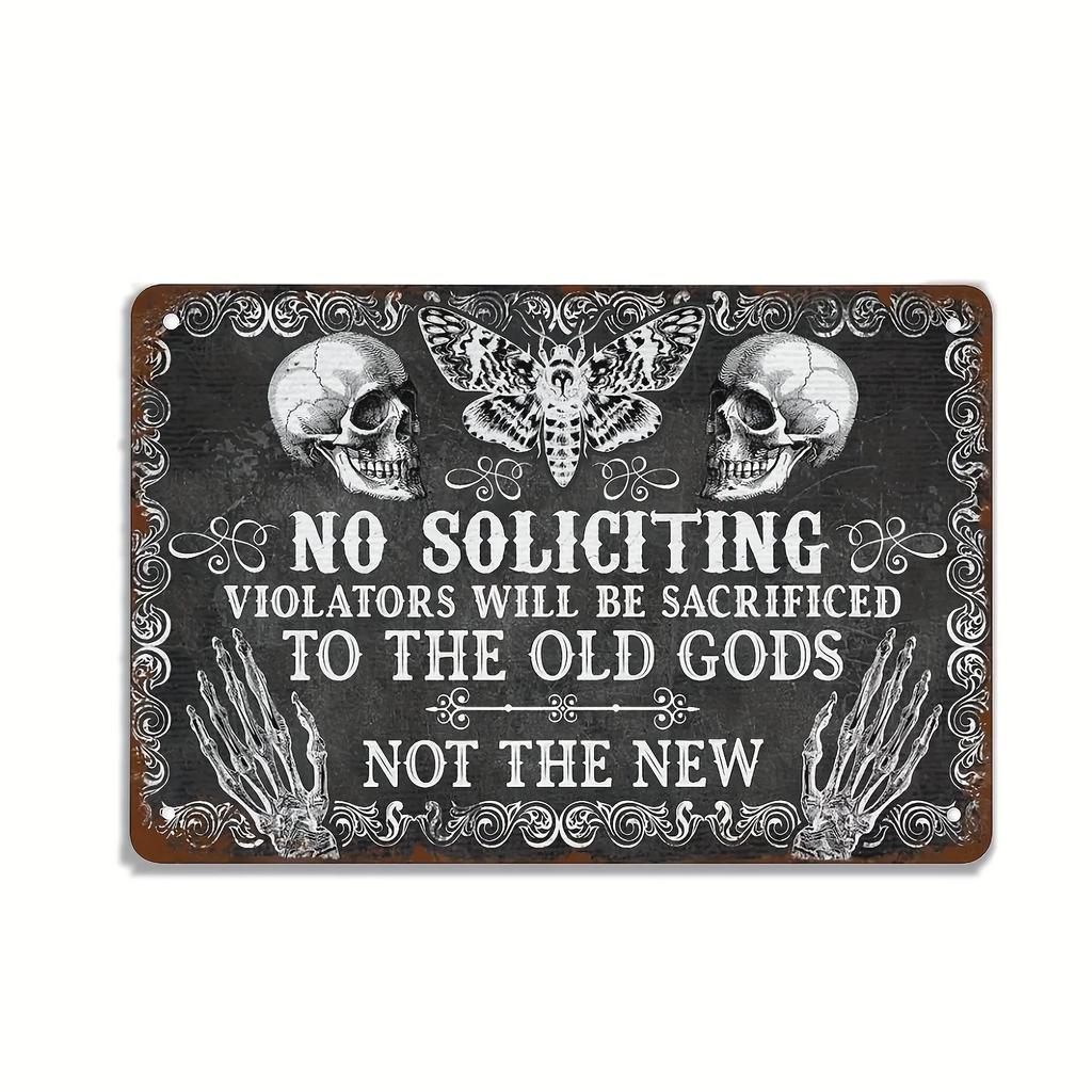 The House Witch Rules Halloween Halloween Decoration Metal Tin Sign Vintage Plaque Decor Wall Art Wall Room Home Restaurant