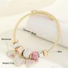 Bracelet DIY Inlaid Heart Pendant Adjustable Open Bangle