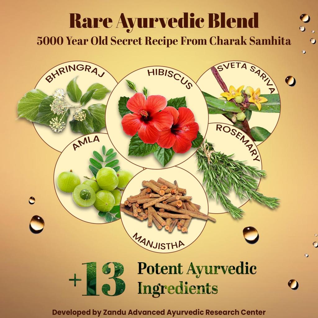 Zandu Hair Growth Serum 200 ml Ayurvedic Root Activator For Hair Strength Shine Frizz Control Scalp Nourishing Hair Care For Men Women