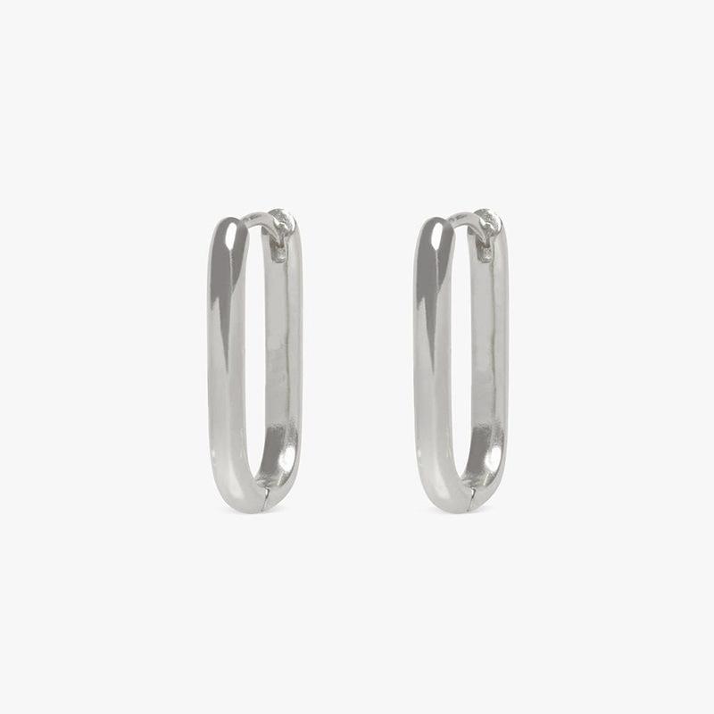 2 PZ Orecchini a Cerchio Quadrati Colore Oro Donna Uomo Acciaio Inossidabile Huggie Minimalista Punk Unisex Rock Orecchini Gioielli Piercing