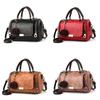 New Style PU Leather Shoulder Bag Solid Color Small Flower Pendant Leather Handbag Straddle Bag Women Use