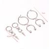 Aesthetic Stainless Steel U-Shaped Horseshoe Hoop Earrings Y2K Nore Clip Charms Drop Earrings Punk Gothic Jewelry