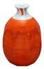 Mino-Ware Sakeflasche von Nakagaki und perfekt als Geschenk für einen 60. Geburtstag oder Produkt zum Tag des Respekts vor den Alten Renji, rot umwickelt, abgeschrägt, Tag. Code
