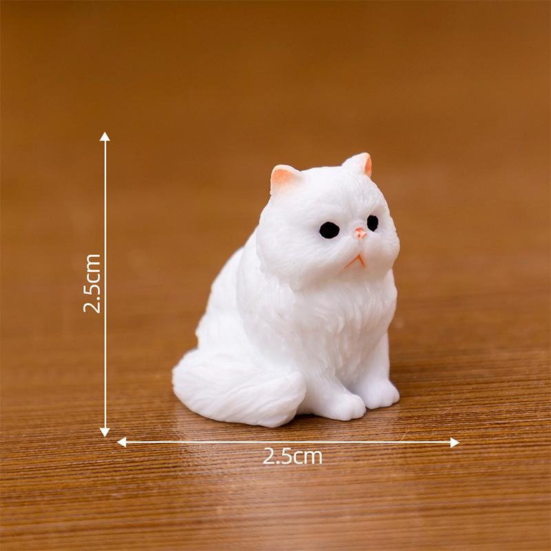 Mini Ornament Pisică Drăguț Pisicuță Micro Peisaj Casă de păpuși Interior Mașină Decorv