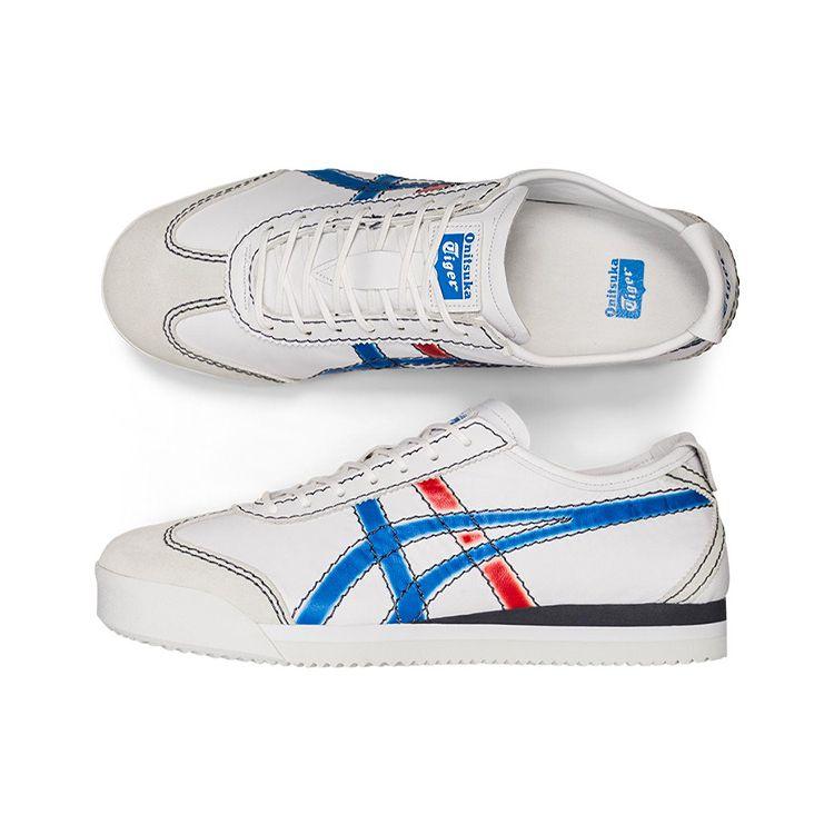 ONITSUKA TIGER Mexico 66 Sd Pf Minimalist Versatile Non-Slip Durable Low-Top Casual Shoes Unisex Sneaker White Blue Red 1183B543-101