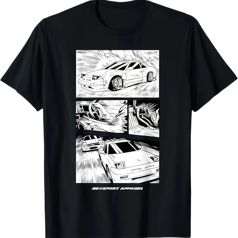 Camiseta Retro 240sx Con Estampado De Coche Manga Para Hombr S