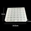 Plastic Bobbin Sorting Storage Box 36 Grids Transparent Case for Assorted Colored Sewing Thread Spools Tailor Home Use