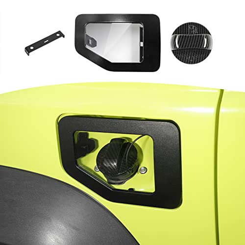 

SQQP Крышка бензобака Suzuki Jimny Крышка лючка бензобака с замком Крышка бензобака Кастомные детали Карбон Suzuki Jimny 2019+ JB64 JB83 (черный)