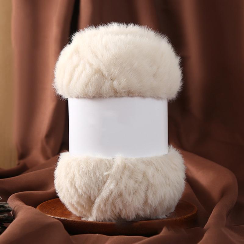 Wool Circle Solid Color Yarn Hand Woven Diy Scarf Hat Sweater Medium Thick Merino Wool Thread Soft And Comfortable Fluffy