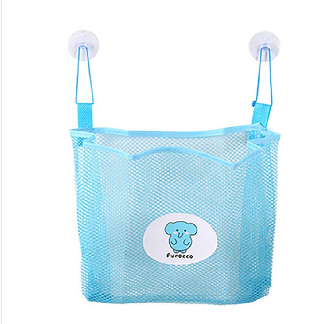 

Сетчатый органайзер для ванной комнаты Baby Bath Time Tidy Storage Toy Suspension Mesh Bag MIT синий
