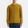 Levis FW23 Solid Color Crew Neck Pullover Sweater Men Sweater Ginger-Yellow A0708-0016