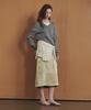 OSTKAKA Satin Strap Maxi Skirt Dark Olive