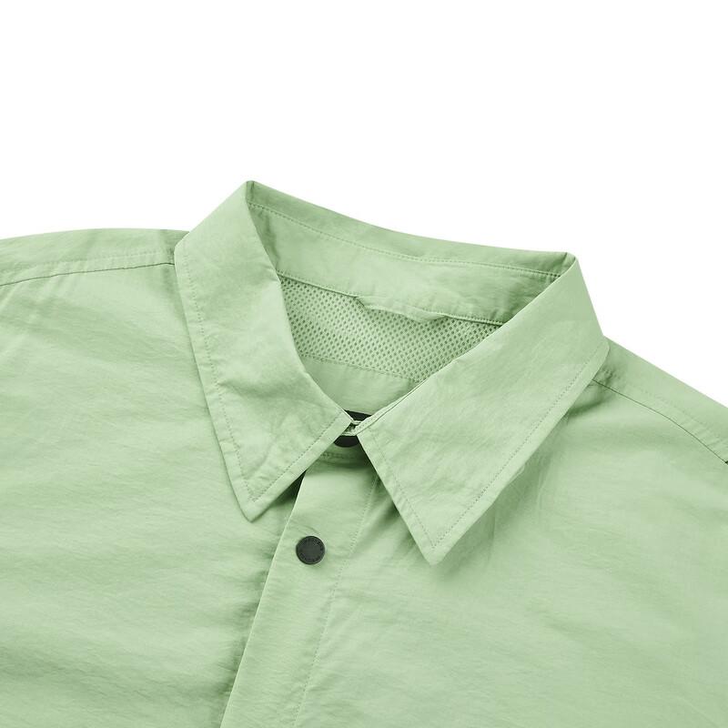 Skechers Outdoor Series Solid Color Casual Button-Up Long Sleeve Jacket Unisex Jacket Green L324U027-046S